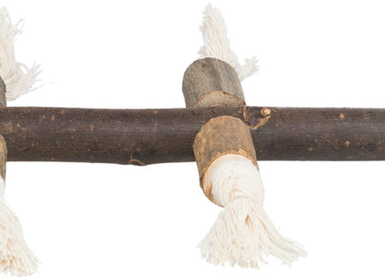 Trixie Natursitzstange mit Tau - hochwertige Sitzstange für Vögel mit Naturmaterialien und Tau-Detail