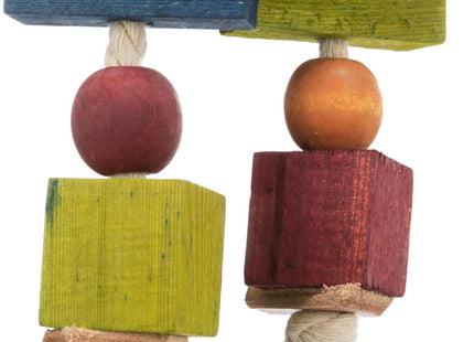 Trixie Holzspielzeug mit Leder und Tau - Vogelspielzeug 24cm