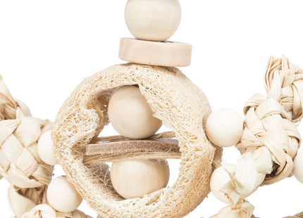 Trixie Naturspielzeug – Bananenblätter Holz Luffa 42cm