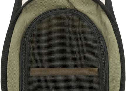 Transporttasche für Vögel und Kleintiere in Beige-Olivgrün, ideal für unterwegs