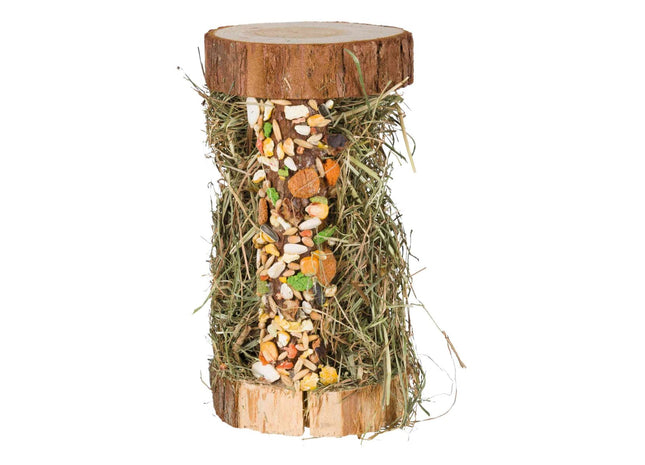 Trixie Holzturm mit Heu und Knusperstange, 13x17x13cm