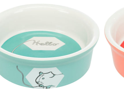 Trixie Keramiknapf Comic Hello - Keramik, 90ml, ø8cm