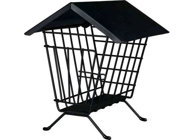 Trixie Heuraufe mit Dach - Metall, schwarz, 20x23x20cm