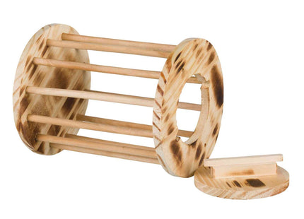 Trixie Heuraufe rund - geflammtes Holz, ø15×19cm