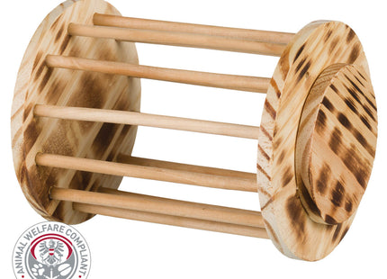 Trixie Heuraufe rund - geflammtes Holz, ø15×19cm