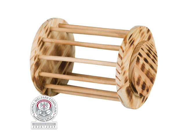 Trixie Heuraufe rund - geflammtes Holz, ø15×19cm