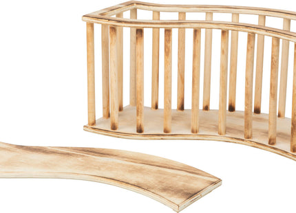 Trixie Heuraufe - geflammtes Holz, 37×19×13 cm