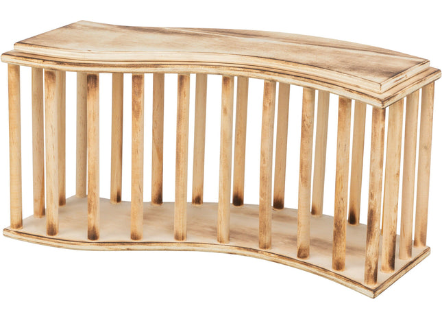 Trixie Heuraufe - geflammtes Holz, 37×19×13 cm