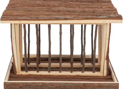 Trixie Heuraufe mit Dach - Rindenholz 40×22×30cm