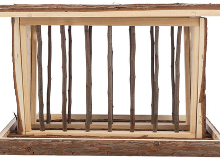 Trixie Heuraufe mit Dach - Rindenholz 40×22×30cm