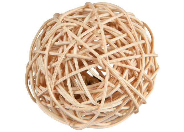 Trixie Weiden-Ball mit Glocke - Naturspielball ø4cm