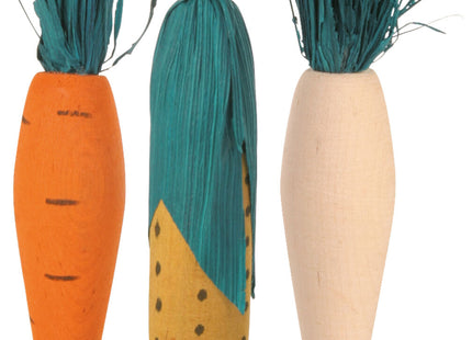 Trixie Wooden Fun Knabberhölzer 3 Stk. - Natürliche Holzspielzeuge für Nagetiere