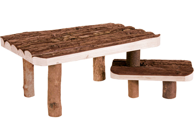 Trixie Unterstand mit Treppe Naturholz Kleintiere