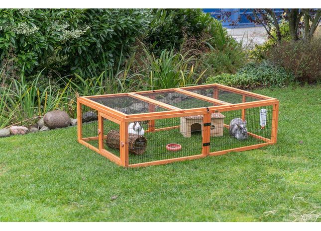 Trixie Natura Freilaufgehege - Holzrahmen, Metallgitter