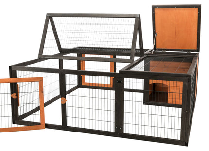 Trixie Natura Freilaufgehege - Kleintiergehege schwarz braun