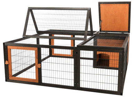 Trixie Natura Freilaufgehege - Kleintiergehege schwarz braun