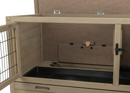 Trixie Natura Kleintierstall – Holz, mit Freilaufgehege