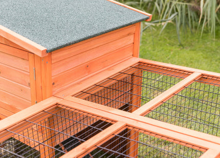 Trixie Natura Kaninchenstall - mit Freigehege, braun