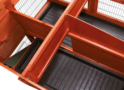 Trixie Natura Kaninchenstall XL - braun, 2 Etagen