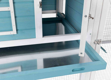 Trixie Natura Kleintierstall - 2 Etagen, blau/weiss