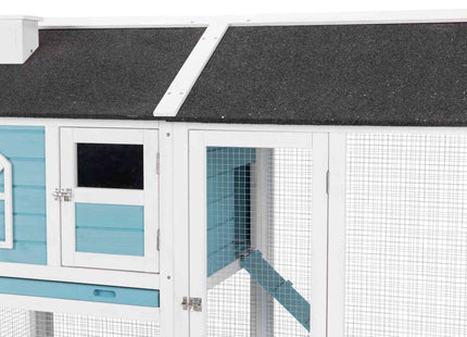 Trixie Natura Kleintierstall - 2 Etagen, blau/weiss