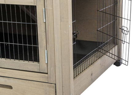 Trixie Natura Kleintierstall - 2-stöckig, grau