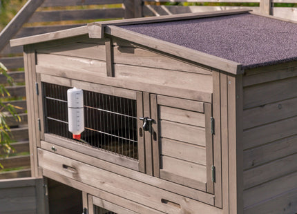 Trixie Natura Kleintierstall - 2-stöckig, grau