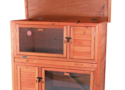 Trixie Natura Kaninchenstall - braun, 2-stöckig