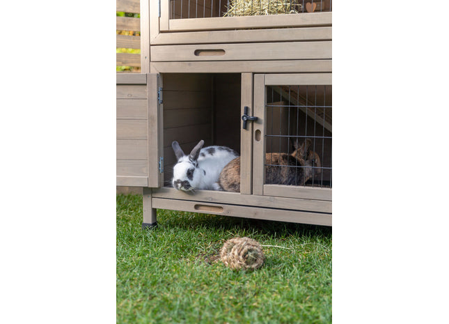 Trixie Natura Kleintierstall - 2-stöckig, grau