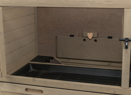 Trixie Natura Kleintierstall - 2-stöckig, grau