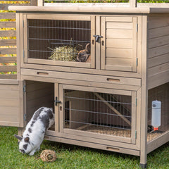 Trixie Natura Kleintierstall - 2-stöckig, grau