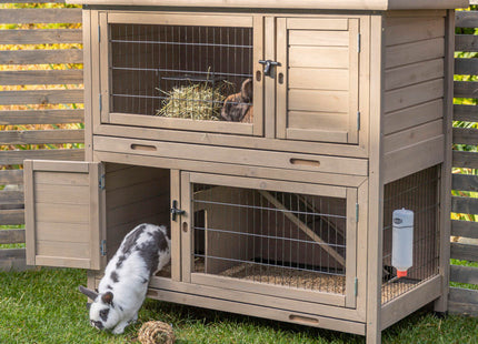 Trixie Natura Kleintierstall - 2-stöckig, grau