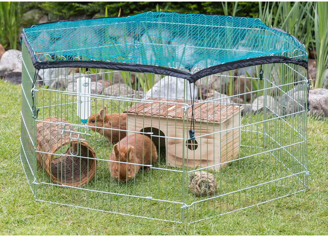 Trixie natura Freigehege mit Netz feuerverzinkt 6 Elemente
