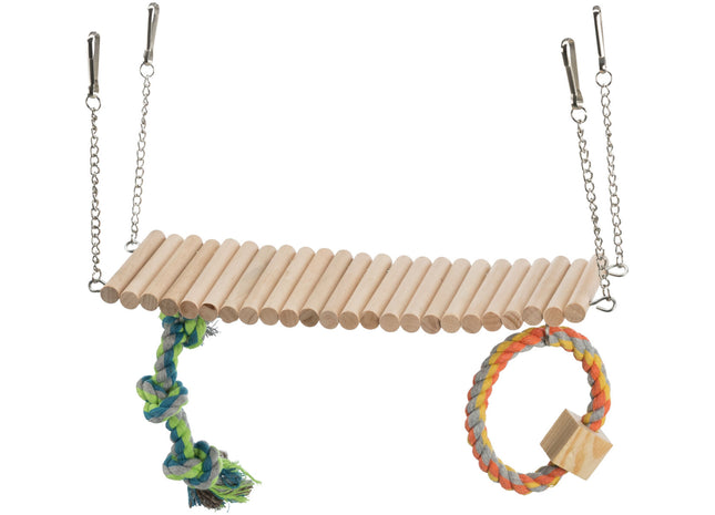 Trixie Hängebrücke – Hamster, Holz und Tau