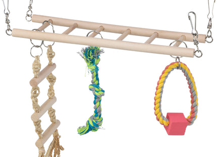 Trixie Hängebrücke für Kleintiere - Robuste und sichere Brücke für Hamster, Mäuse und andere kleine Haustiere. Einfache Montage und ideal für die Einrichtung von Käfigen und Gehegen