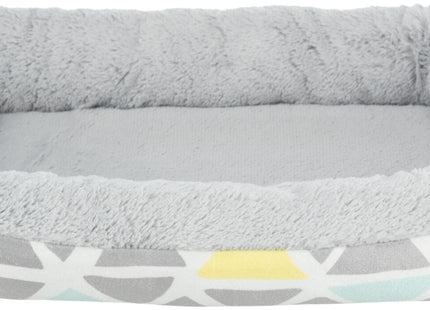 Trixie Kuschelbett Bunny – eckiges Plüschbett grau