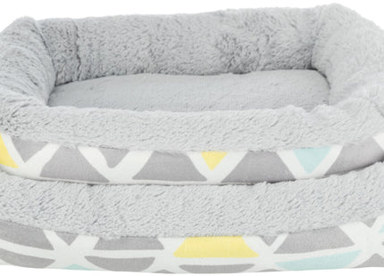 Trixie Kuschelbett Bunny – eckiges Plüschbett grau