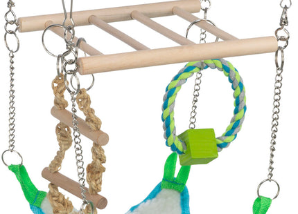 Trixie Hängebrücke mit Hängematte - Robuste und gemütliche Spiel- und Ruhezone für Katzen