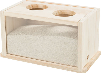 Trixie Sandbad Mäuse Hamster Holz 20x12x12cm