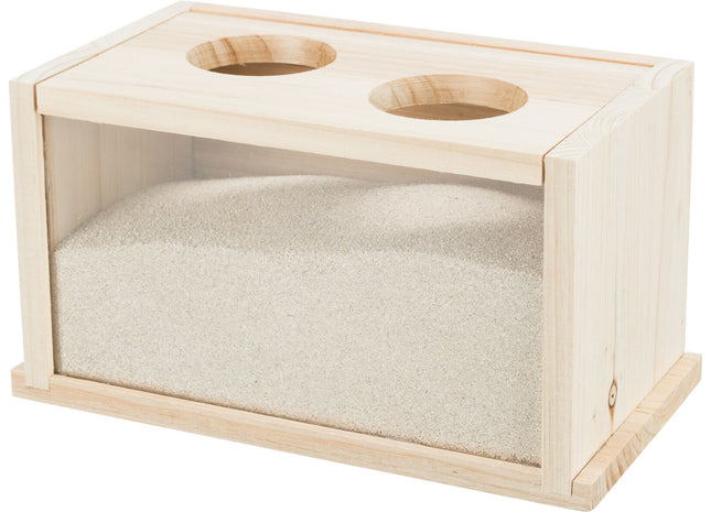 Trixie Sandbad Mäuse Hamster Holz 20x12x12cm