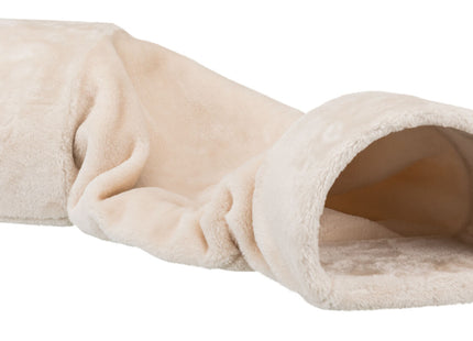 Trixie Kuscheltunnel – Plüsch, naturfarben, 27x21x80cm