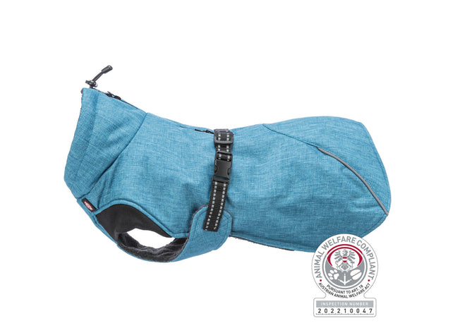 Trixie Wintermantel Riom - Blauer Hundemantel XS