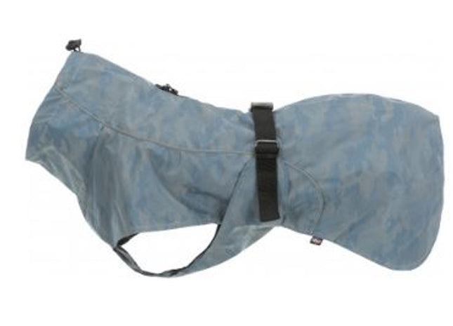 Trixie Regenmantel Lunas - Hundemantel silberblau Grösse M