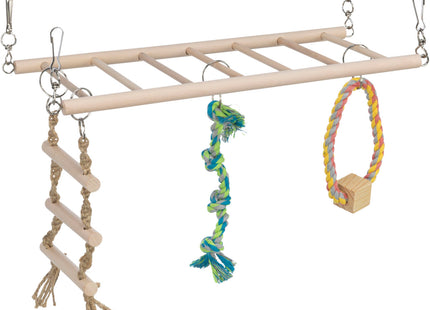 Trixie Hängebrücke für Kleintiere - Robuste und sichere Brücke für Hamster, Mäuse und andere kleine Haustiere. Einfache Montage und ideal für die Einrichtung von Käfigen und Gehegen