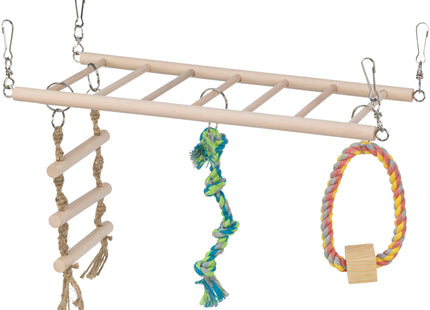 Trixie Hängebrücke für Kleintiere - Robuste und sichere Brücke für Hamster, Mäuse und andere kleine Haustiere. Einfache Montage und ideal für die Einrichtung von Käfigen und Gehegen