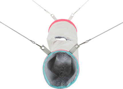 Kuscheliger Tunnel für Frettchen in Braun-Beige, ideal zum Verstecken und Spielen