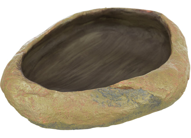 Trixie Wasser- & Futterschale – Steinfarben, 15x3.5x12 cm