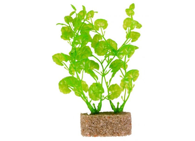 Trixie Kunststoffpflanze mit Sandfuss 12 cm - Dekorative Aquarium Pflanze für Aquarien und Terrarien