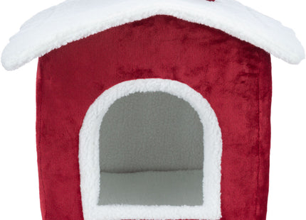 Trixie Xmas Höhle Nevio – eckig weiss/rot, 35x45x38cm