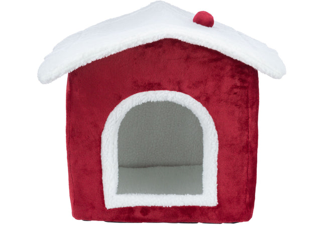 Trixie Xmas Höhle Nevio – eckig weiss/rot, 35x45x38cm